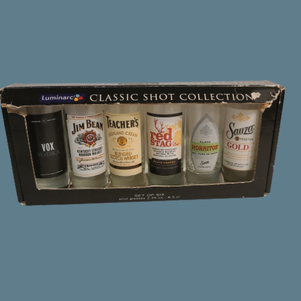 NEW Luminarc set of 6 tall (4") shot glasses